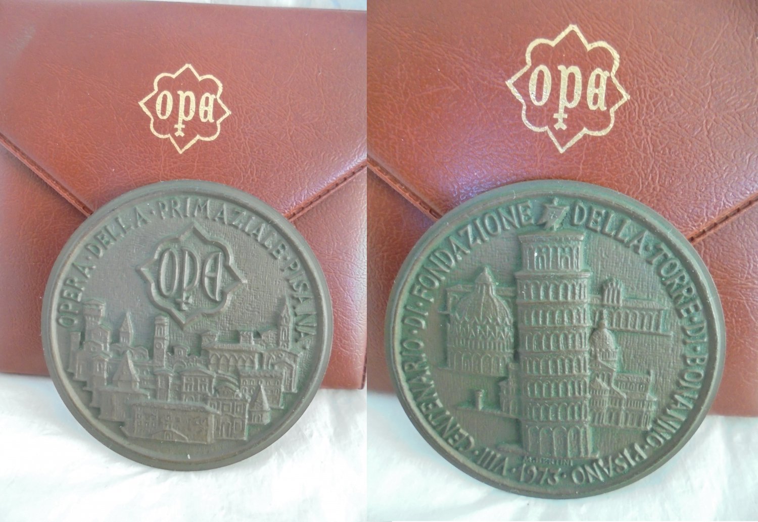 BRONZE MEDAL Opera Primaziale Pisana della Torre di Pisa Italy Original 1973