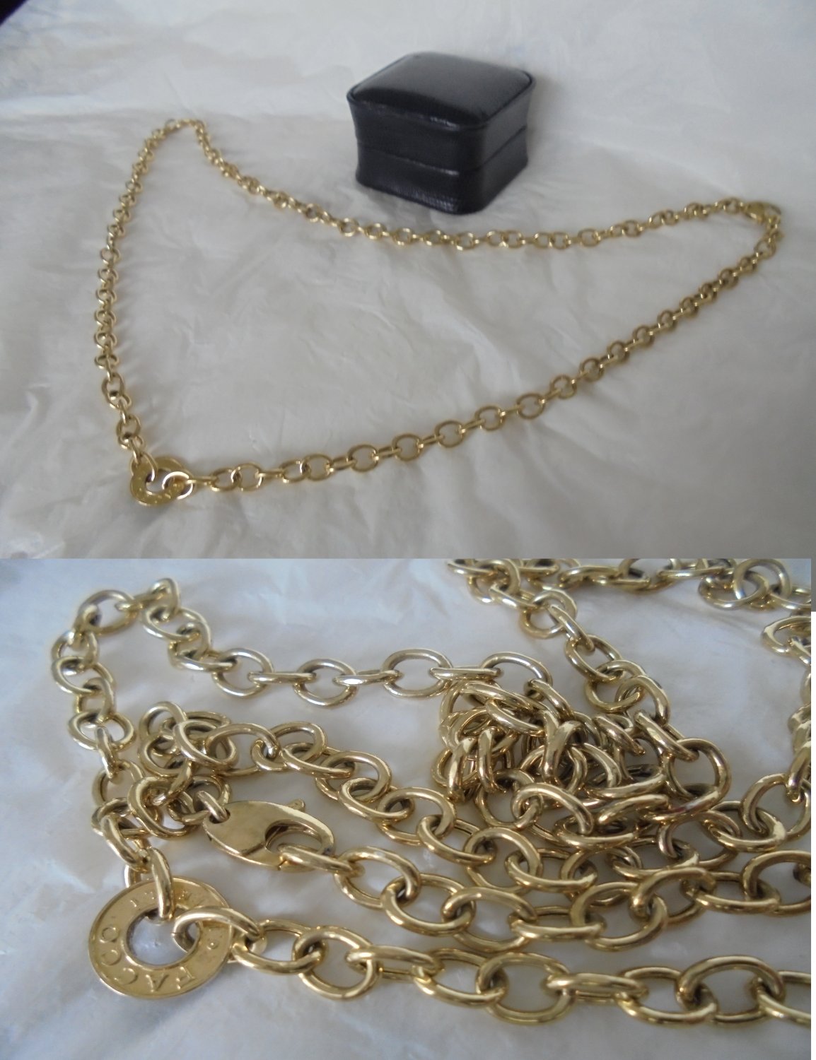 FACCO Gioielli Italy NECKLACE CHAIN Vermeil in sterling silver 925 and gold plated