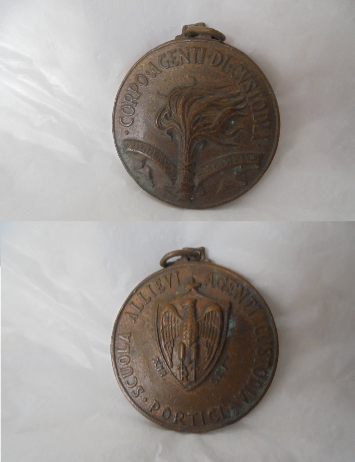 BRONZE MEDAL Military army school Scuola Allievi di Portici Napoli Italy 1932