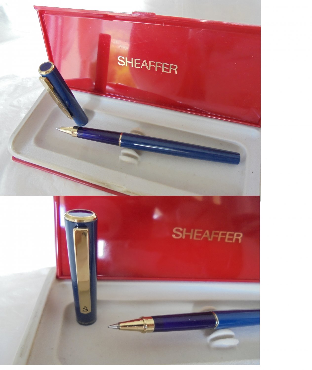 SHEAFFER SAILOR roller pen in steel lacque in blue color Original in gift box