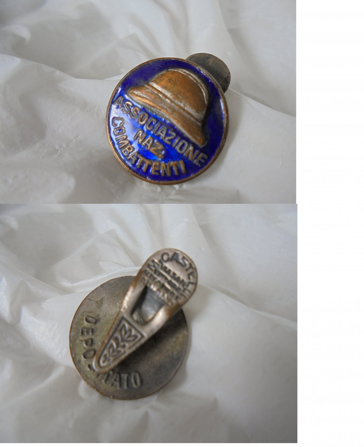 Associazione Nazionale Combattenti pin lacquè National Fighters Association Italy 1950s