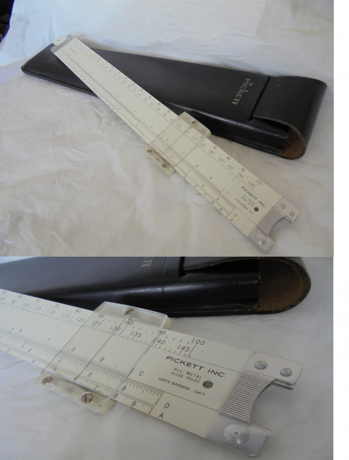 PICKETT CALIFORNIA USA slide ruler Model 1050 Original in its sleeve