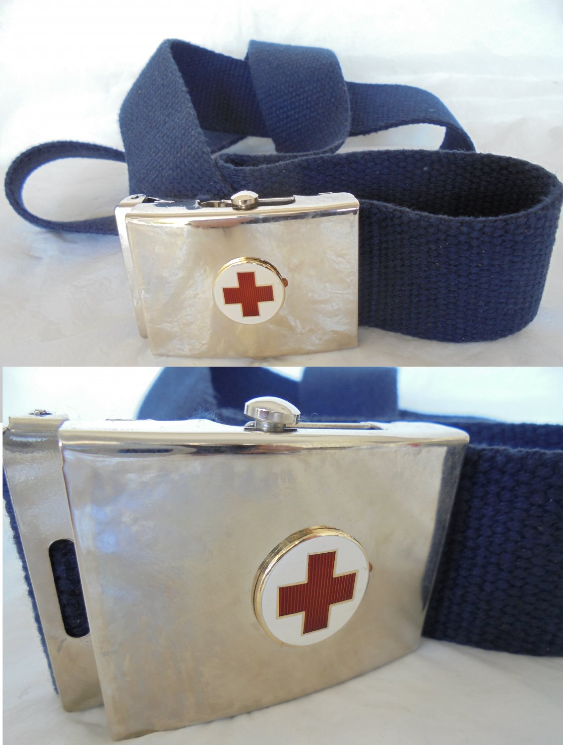 RED CROSS BELT in blue color with metal buckle Original
