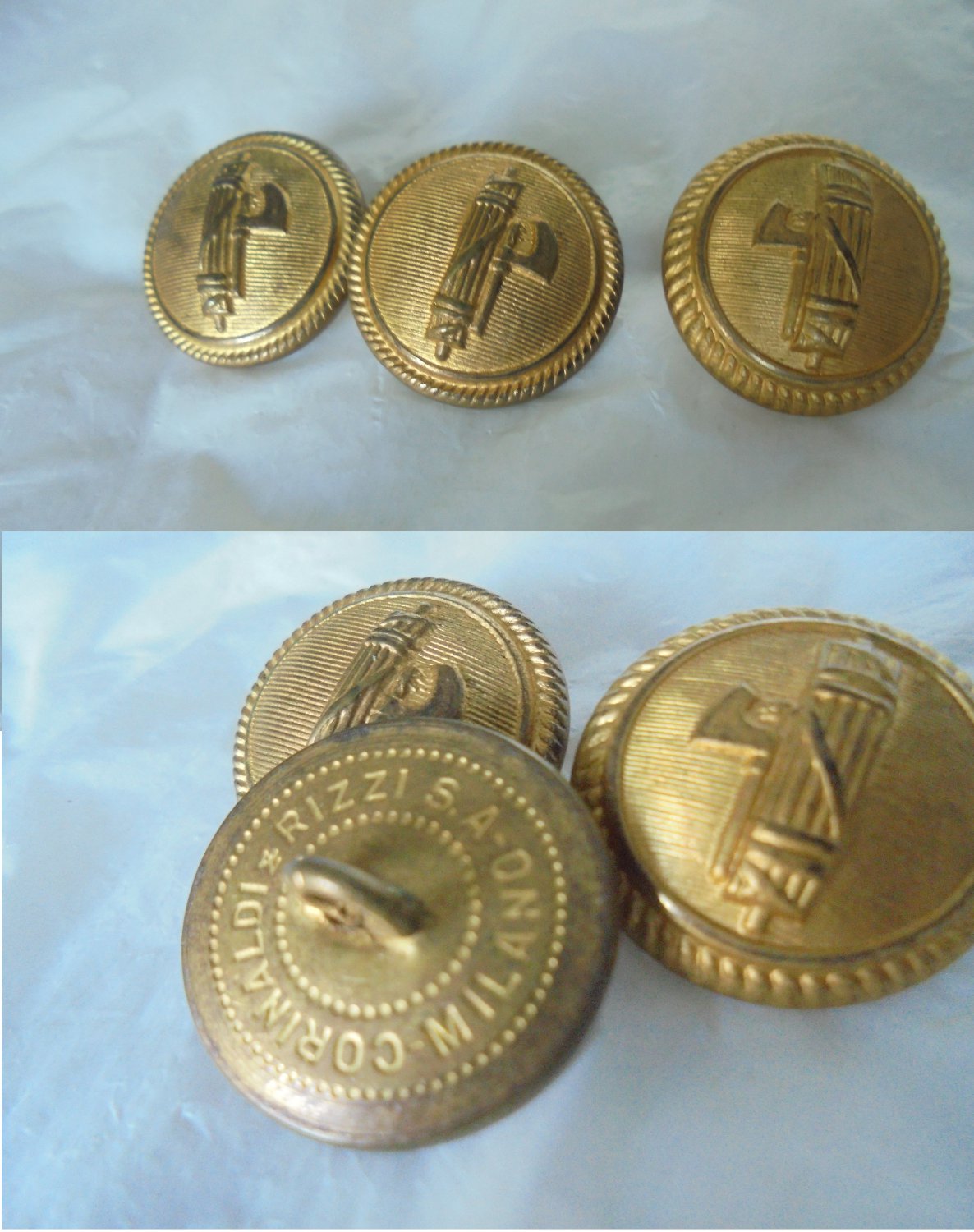 3 Original BUTTONS of MILITARY UNIFORM Italy 1940