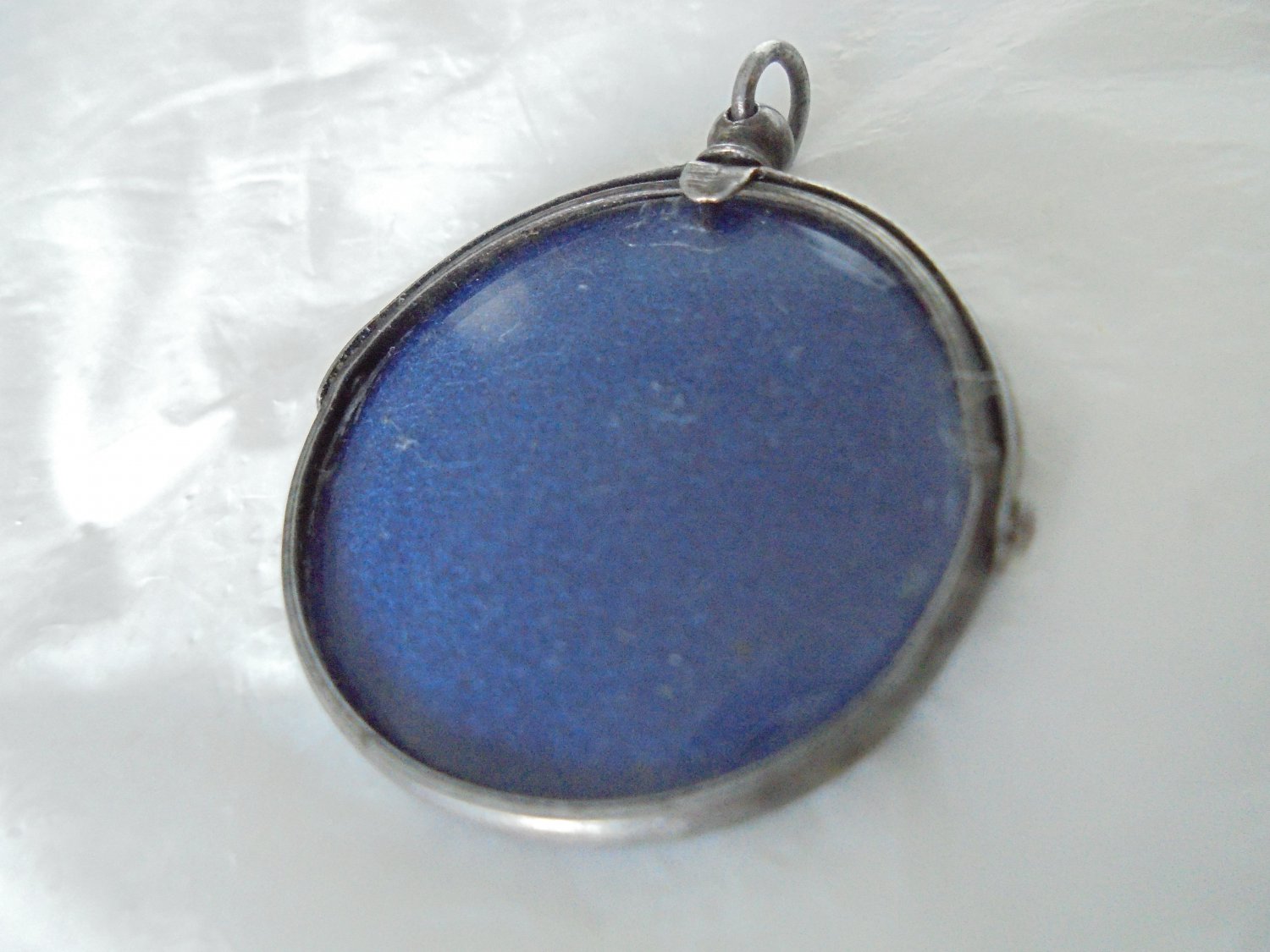 PICTURE photo holder FRAME charm pendant for necklace in SILVER 800 Original 1950s in gift box