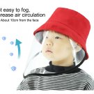 Kids  Protective Face Shield Clear Visor Red