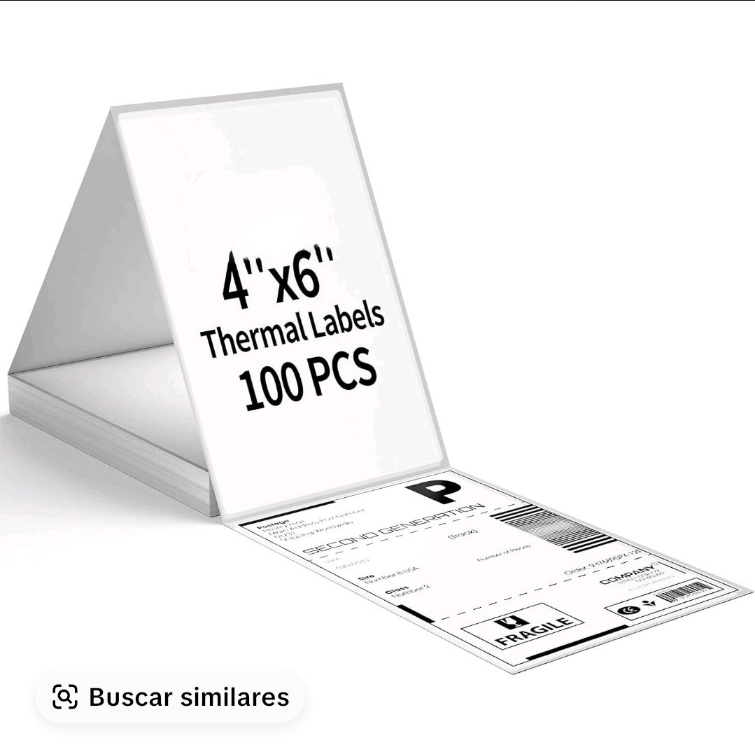 Thermal Labels, 4" x 6" Fanfold Shipping Package Labels, Compatible with Thermal Printers,100 Labels