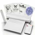 C80 Wireless Printer, Inkless Portable Printer for Travel, Supports A4 8.5 x 11 Inch Thermal Paper,