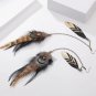 Extra Long Feather Dangle Earrings Tassel Natural Bohemian Jewelry Gift Boho NEW