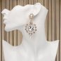 Big chandelier earrings in gold translucent, Crystal rhinestone cocktail earrings #39839416