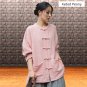 Terra rose cotton linen jacket, Hanfu style, Button details, Boho loose fit top | RazzleStreet.com