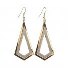 Gold Triangular Dangle Earrings
