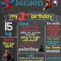SALE! First Birthday Or Any Age Chalkboard Superhero Printable Sign Boy or Girl