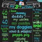 SALE! First Birthday Or Any Age Chalkboard Printable Peppa Pig Boys Or Girls Poster