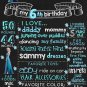 SALE! First Birthday Or Any Age Chalkboard Printable Frozen Boy or Girl Poster