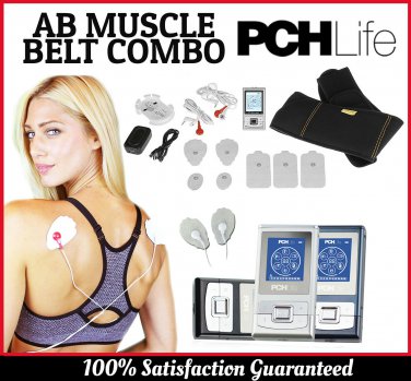 Digital Pulse Massager 3 AB Belt Combo Set Muscle Stimulation System
