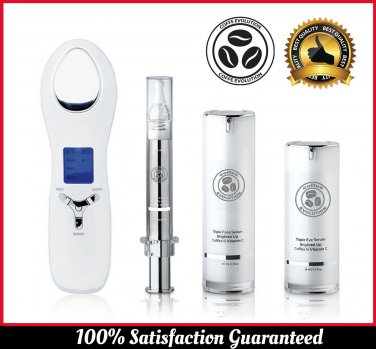Espresso Instant Lifting Syringe Face and Eye Serum Dual Ultrasonic Infuser Set