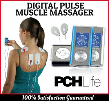 PCH Digital Pulse Massager 2 Muscle Stimulation Pain relief -Factory Refreshed