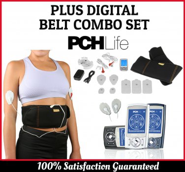 Plus Digital Pulse Massager Belt Combo Set Muscle Stimulation System Home Device