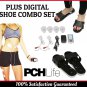 Plus Digital Pulse Massager Shoe Combo Set Relieve Muscle Ache Compact Device