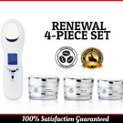 Renewal 4Pcs Skincare Set Cream Scrub Thermal Mask Dual Ultrasonic Cream Infuser
