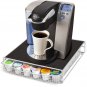 36 K Cup Holder Rack Storage fits Keurig Coffee Pod Chrome Drawer Organizer Mat