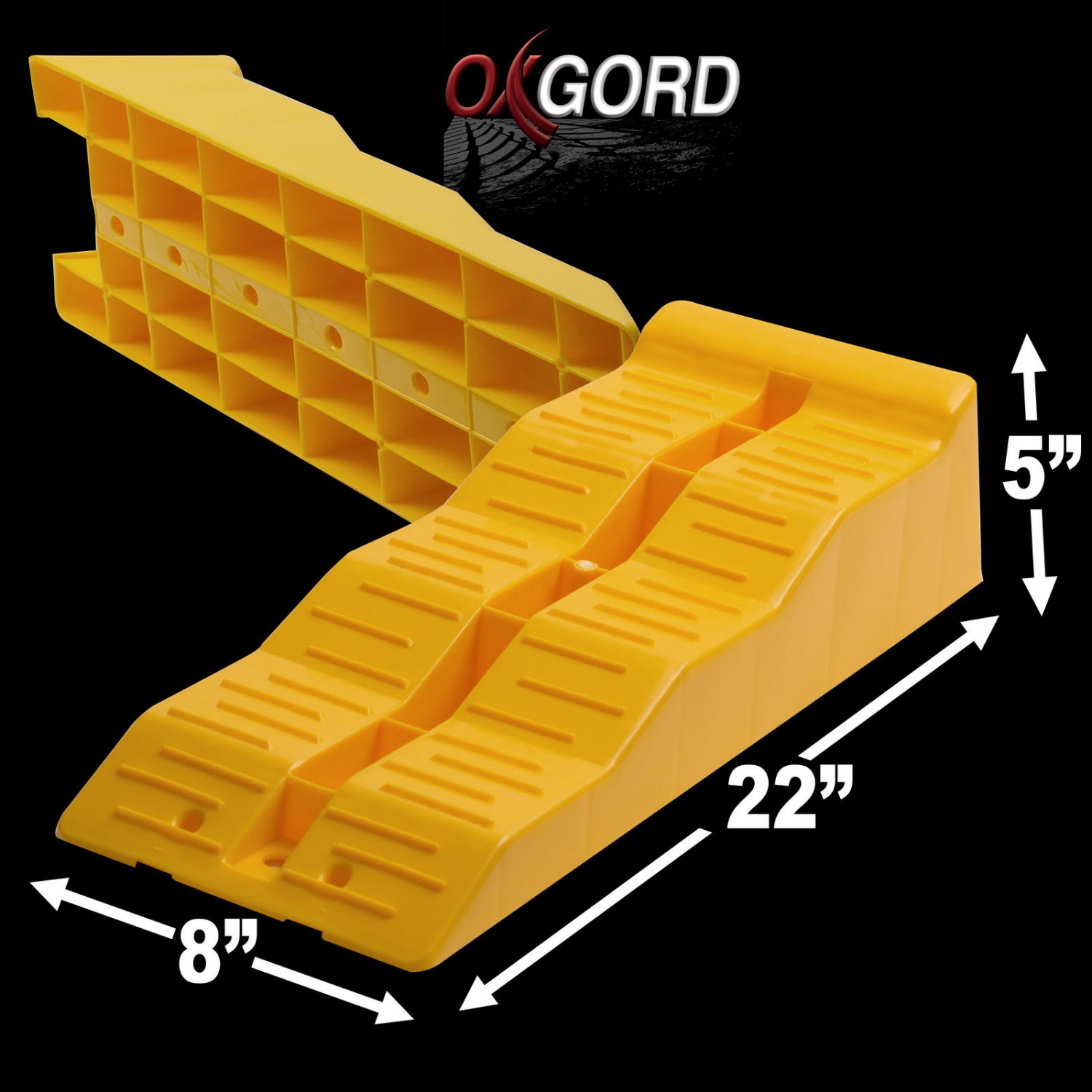 Multi-Level Ramp Chock Block for RV Trailer Tire Auto Vehicle Service Lift Jack