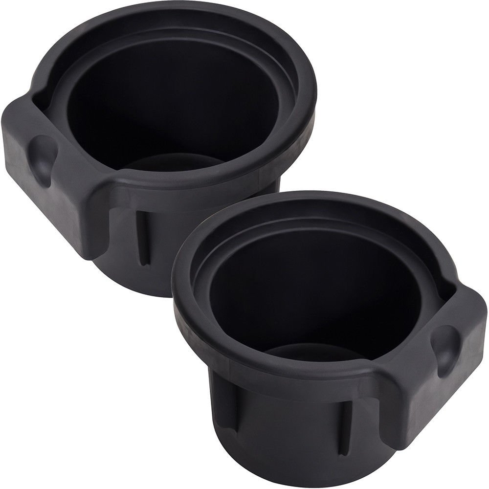 2pc Cup Holder Insert Fits Xterra Frontier Pathfinder Black Center Console Liner