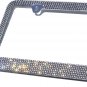 Metal License Plate Frame Bling RhineStones Chrome Swarovski Crystal Diamond - C