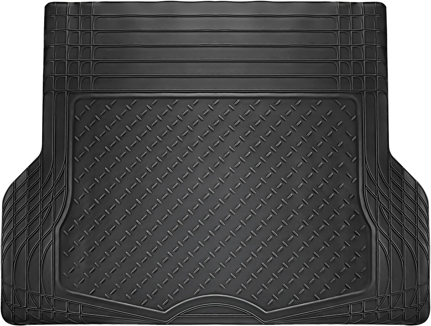 Trunk Cargo Floor Mats for Cars All Weather Rubber Black Heavy Duty