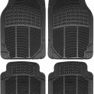 Auto Floor Mat for Ford Car Truck SUV Van 4pc Full Set All Weather Rubber Black