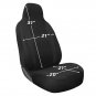 Car Seat Cover Red Black 2pc Set Bucket for Auto w/Integrated Head Rest Mesh