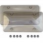 Smoke Gray Tinted License Plate Cover Shield Tag Protector Frame for Car Auto