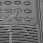 Car Floor Mats for Kia Sorento 3pc Set All Weather Rubber Semi Custom Fit Grey