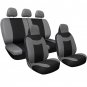 Seat Cover Complete Set for Car Truck SUV Van - Flat Poly Cloth Fabric- 10 Piece