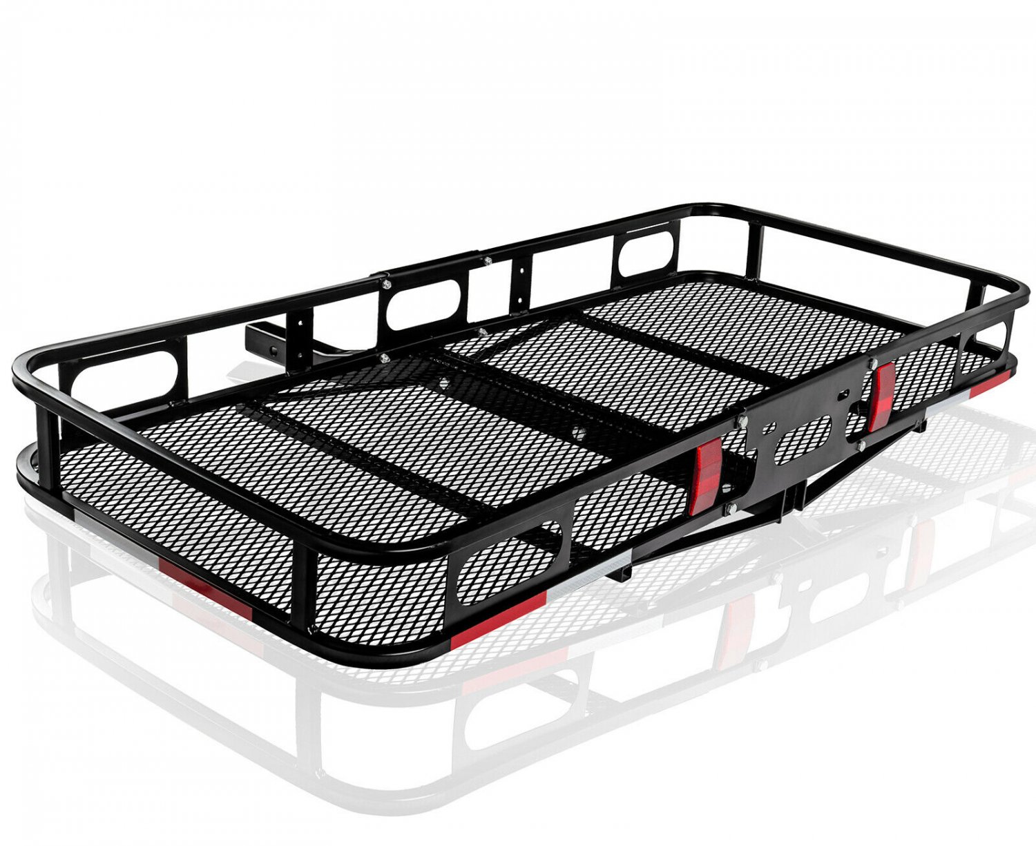 Universal Cargo Hitch Carrier Rear Basket Steel Frame for Auto Luggage Travel