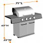 BBQ Grill Cover Gas Heavy Duty for Home Patio Garden Storage Waterproof Outdoor