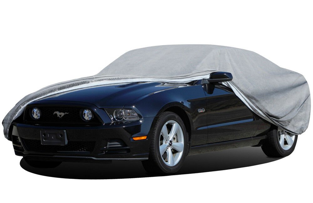 4 Layer Economy Outdoor Car Cover Solar Dust UV Ray for SUV Protection Indoor