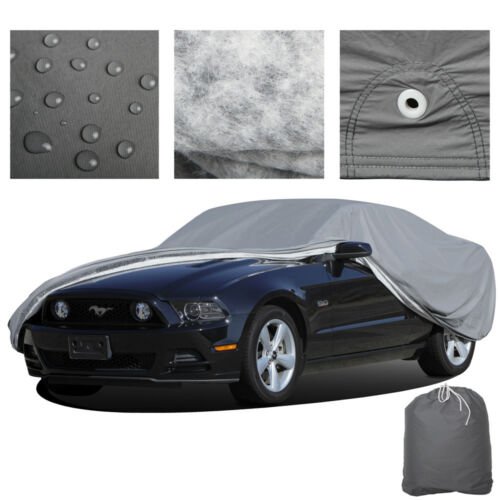 5 Layer Car Cover Indoor Outdoor 100% Waterproof Shield Weather Protection
