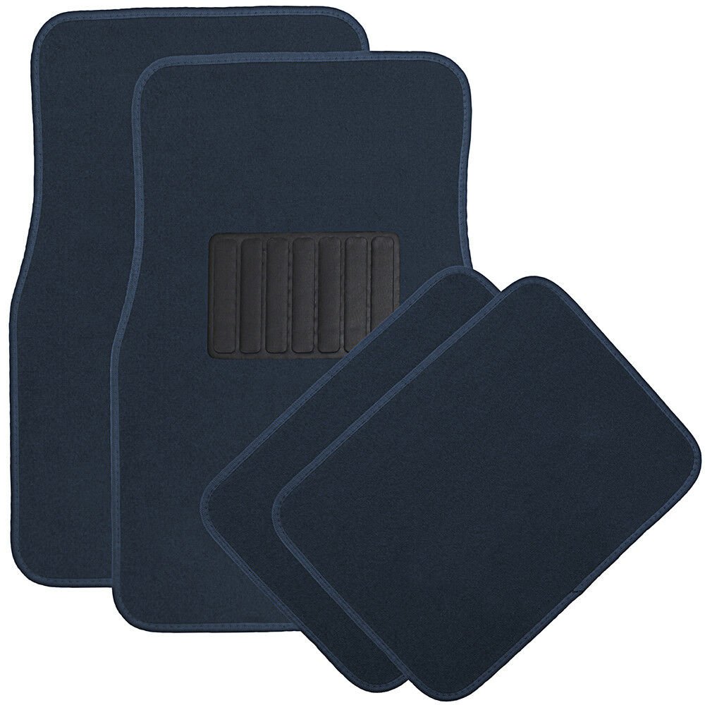 Car Auto Floor Mats for Honda Accord 4pc Heavy Duty Semi Custom Fit Blue Carpet