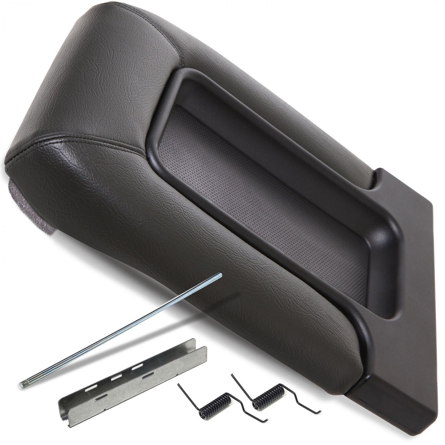 Center Console Lid Kit Armrest Latch Fits 99-07 GM Chevy Suburban Dark Gray