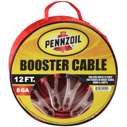 25 Ft 1 Gauge Battery Jumper Heavy Duty Power Booster Cable Car Truck Emergency