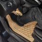Car Floor Mats for All Weather Rubber 4pc Set Tactical Fit Heavy Duty Beige