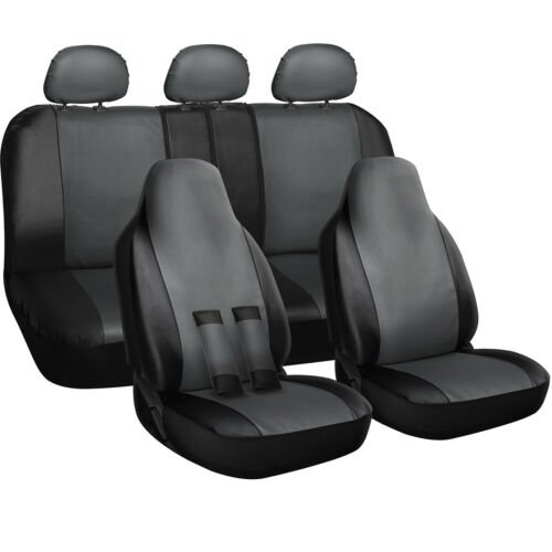 Seat Cover Complete Set for Car Truck SUV Van - PU Leather - 10 Piece