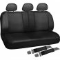 Seat Cover Complete Set for Car Truck SUV Van - PU Leather - 10 Piece