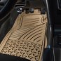 Car Floor Mats for All Weather Rubber 4pc Set Tactical Fit Heavy Duty Beige