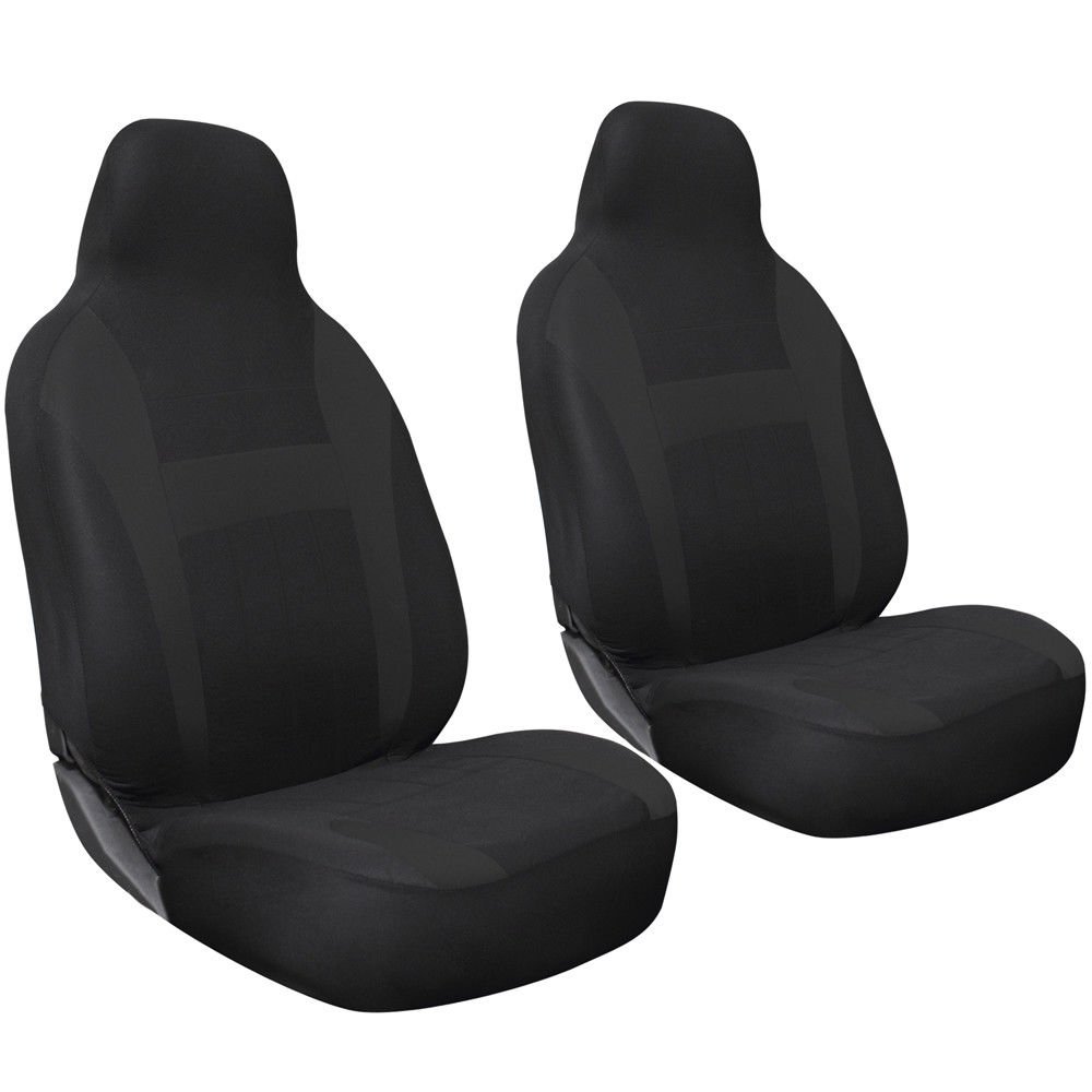 SUV Seat Covers for Ford Expedition 2pc Bucket Black w/integrated head rest