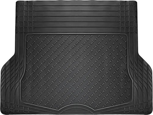 Trunk Cargo Floor Mats for Cars All Weather Rubber Black Heavy Duty Auto Liners