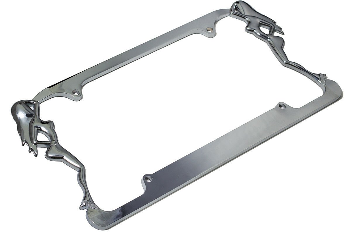 1pc OxGord Metal License Plate Steel Frame Hot Sexy Lady Nude XXX Trucker Girl