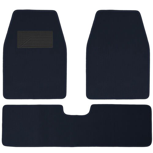 Auto Floor Mats for SUVs Trucks Vans Semi Custom Fit 3pc Heavy Duty Blue Carpet